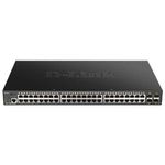 D-Link DGS-1250-52XMP switch di rete Gestito L3 Nessuno Supporto Power over Ethernet (PoE) Nero