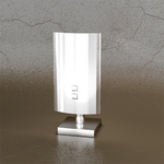 Abatjour Contemporaneo Shadow Metallo E Vetro Bianco 1 Luce G9