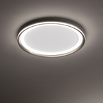 Plafoniera Contemporanea Edge Alluminio Grigio Led Integrato 66W