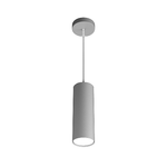 Sospensione Moderna Cilindrica Shape Metallo Grigio 1 Luce Gx53 25Cm