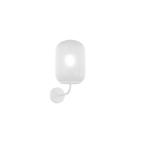 Applique Contemporanea Tender Metallo Bianco Vetro Bianco Fog 1 Luce E27