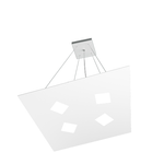 Sospensione Moderna Note Metallo Bianco 4 Luci Gx53