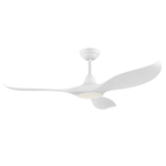 Ventilatore Cirali 52 1 Abs Bianco Opaco E Acrilico Bianco Led Cct