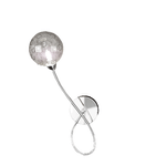 Applique Contemporanea Sx Super Ball Metallo Cromo Vetro Pirex 1 Luce G9