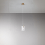 Lampadario Contemporaneo Coro 1 Luce E14 Trasparente