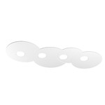 Plafoniera Moderna Rettangolare Cloud Metallo Bianco 4 Luci Gx53