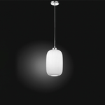 Lampadario In Metallo Contemporaneo Plisse' Cromo 1 Luce E27