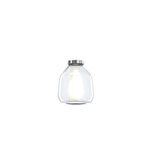 Plafoniera Contemporanea Double Skin Beta Metallo Cromo Vetro Trasp. 1 Luce E27