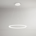 Lampadario A Sospensione Contemporaneo Edge Alluminio Bianco Led Integrato 86W