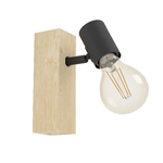 Eglo Spot Minimal Townshend 3 Legno Marrone 1 Luce E27 10W