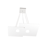 Sospensione Moderna Echo Metallo Bianco 2 Luci Gx53