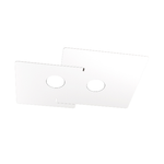 Plafoniera Moderna Echo Metallo Bianco 2 Luci Gx53