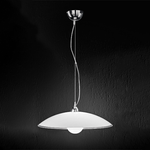 Lampadario Moderno Skirt Cromo Bianco 1 Luce E27 Grande