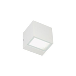 Applique Da Esterno Mini Biemissione Box Alluminio Bianco 5,5+5,5W Led 3000K