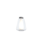 Plafoniera Contemporanea Double Skin Gamma Metallo Cromo Vetro Trasp. 1 Luce E27