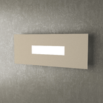 Applique Moderna Rettangolare Wally Metallo Sabbia 2 Luci 2G11 40Cm