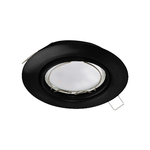 Eglo Faretto Ad Incasso Moderno Peneto In Acciaio Nero 1 Luce Gu10 4,6W