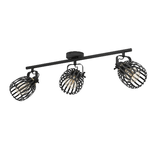 Spot Contemporaneo Girona In Acciaio Nero 3 Luci E27 40W Ip20