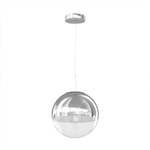 Sospensione Contemporanea Target Metallo Cromo Vetro Cromo Trasp 1 Luce E27 30Cm