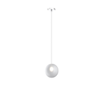 Sospensione Contemporanea Eclipse Metallo Cromo Vetro Bianco Fog 1 Luce G9