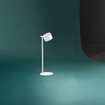 Lampada Da Tavolo Per Esterno Kosmo Moderna Metallo Bianco Led Luce Calda