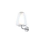 Applique Contemporanea Double Skin Gamma Metallo Cromo Vetro Trasp. 1 Luce E27