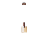 Lampadario In Alluminio Contemporaneo Hugo Oro 1 Luce