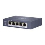 Hikvision DS-3E0505HP-E switch di rete Non gestito Gigabit Ethernet (10/100/1000) Supporto Power over Ethernet (PoE) Blu