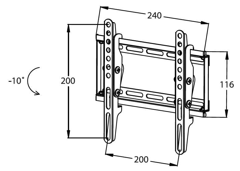 Staffa-A-Muro-Per-Tv-Fino-A-25-Kg-Da-17-A-37-Fino-A-Vesa-200X200