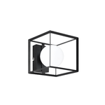 Applique In Metallo Industrial Cube Nero 1 Luce