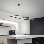 Lampadario Moderno Net Nero Led Grande