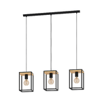 Lampadario-Industrial-Libertad-3-Luci-Metallo-Nero-E-Marrone