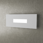 Applique Moderna Rettangolare Wally Metallo Grigio 1 Luce 2G11 40Cm