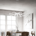 Lampadario Moderno Metallo Blossom Bianco Led