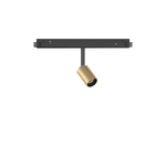 Faretto Binario Singolo On-Off Ego Alluminio Ottone 1 Luce 3W 3000K Luce Calda