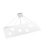 Sospensione Moderna Note Metallo Bianco 5 Luci Gx53