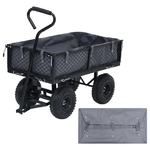 VidaXL Telo per Carrello da Giardino Grigio Scuro 81x41x21 cm Tessuto