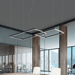 Lampadario In Alluminio Industrial Cross Nero Led