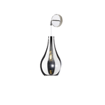 Applique Contemporanea Drop Metallo E Vetro Cromo 1 Luce E14