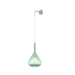 Applique Contemporanea Kona Metallo Verde Vetro Cromo 1 Luce E27