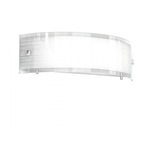 Applique Contemporanea Linear Mad Metallo E Vetro Bianco 2 Luci E27 40Cm