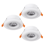 Eglo Faretto Ad Incasso Contemporaneo Calonge Policarbonato Bianco 3 Luci Led 4,8W