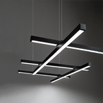 Lampadario Moderno Net Nero Led Piccolo