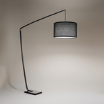 Piantana In Metallo Contemporanea Zoe Nero 1 Luce E27