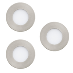 Eglo Faretto Ad Incasso Moderno Fueva Z In Acciaio Nichel Satinato 3 Luci Led 2,8W