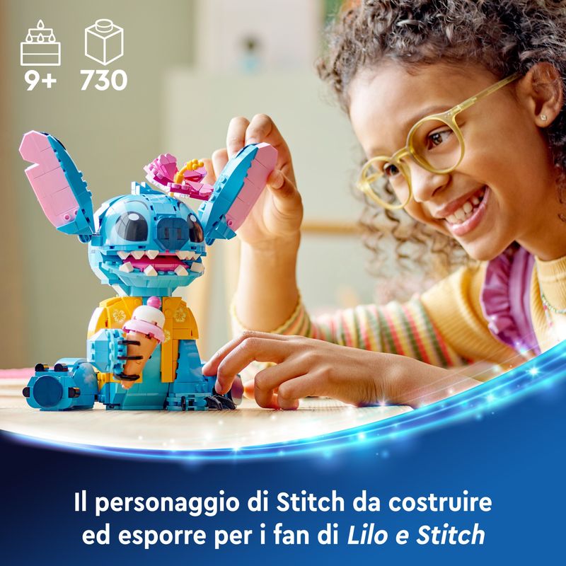 LEGO-Disney-43249-Stitch-Gioco-per-Bambini-9--Personaggio-da-Costruire-con-Parti-Mobili-Idea-Regalo-Divertente-dal-Film