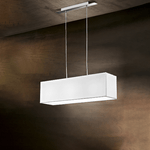 Lampadario Contemporaneo Para Hotel Cromo Bianco 3 Luci E27