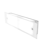 Applique Contemporanea Brick Metallo Bianco Vetro Satinato 2 Luci E27 58Cm