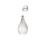 Applique Contemporanea Drop Metallo Cromo Vetro Grigio 1 Luce E14