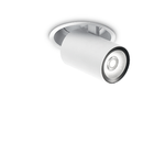 Faretto Tubolare Moderno Nova Alluminio Bianco 1 Luce 12W 3000K Luce Calda